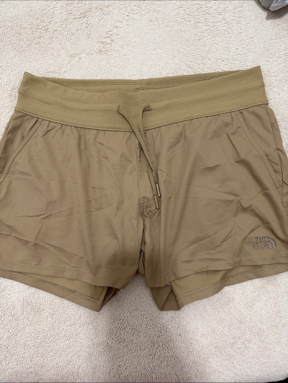 The North Face Women's Olive/Tan Athletic Drawstring Shorts